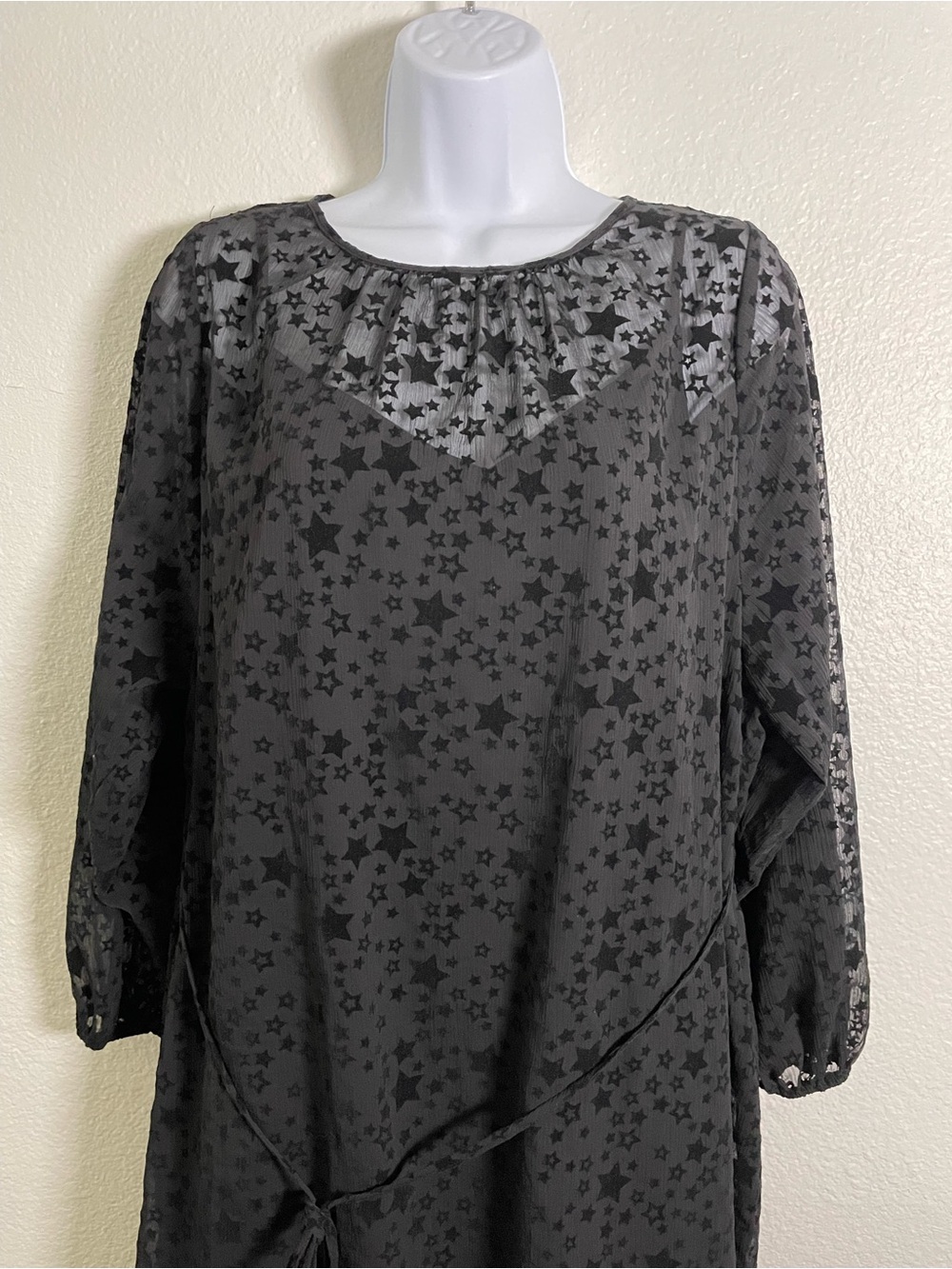 LOFT Velvet Star Burnout Dress NWT Size M Whimsigoth Dark Cottagecore Celestial